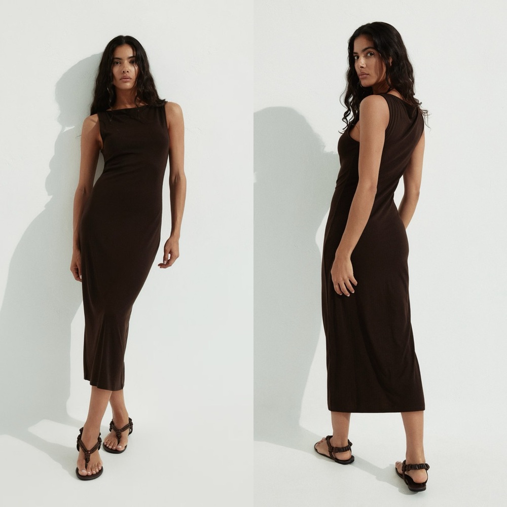 H&M Ribbed Jersey Midi Dress in XS 💕